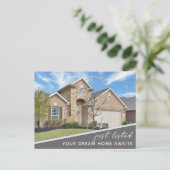 Carte Postale Gray Blue Real Estate Marketing (Debout devant)