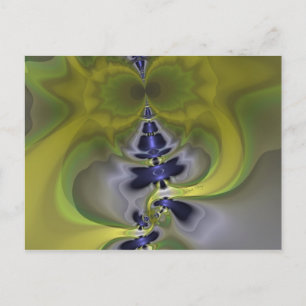 Carte Postale Gray Goblin en vert, amusant Éffrayant Imp
