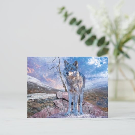 Carte Postale Gray Wolf RÉPONSE À L'APPEL (Debout devant)