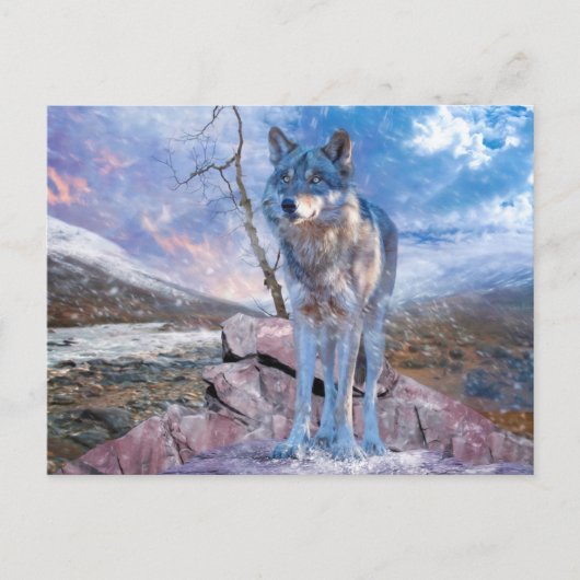 Carte Postale Gray Wolf RÉPONSE À L'APPEL (Devant)