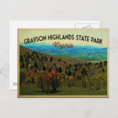 Carte Postale Grayson Highlands Virginie (Devant / Derrière)