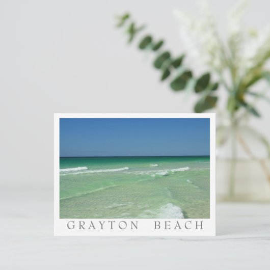 Carte Postale Grayton Beach - 30A Floride - Frontière blanche (Debout devant)