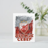 Carte Postale GRB Delije Sever Crvena Zvezda Beograd / Red Star (Debout devant)