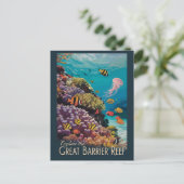Carte Postale Great Barrie Reef Queensland Travel Art Vintage (Debout devant)