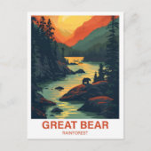 Carte Postale Great Bear Rainforest Canada Illustration Voyage (Devant)