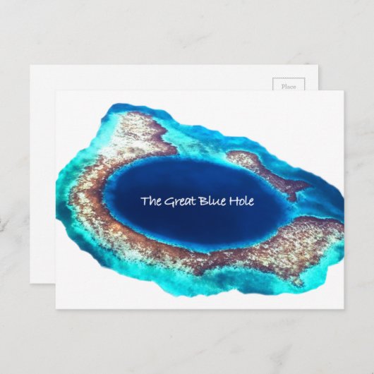 Carte postale Great Blue Hole (Devant / Derrière)