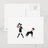 Carte Postale Great Dane and Girl (Devant / Derrière)