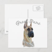 Carte Postale Great Dane (brindle) Maman 2 (Devant / Derrière)