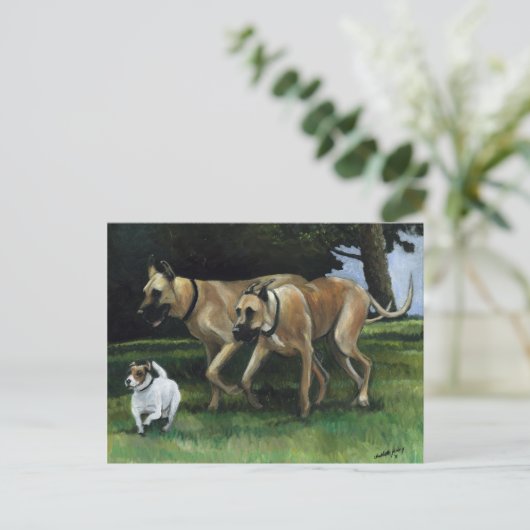 Carte postale Great Dane Dog Art (Debout devant)