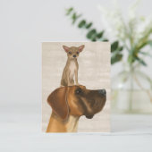 Carte Postale Great Dane et Chihuahua 2 (Debout devant)