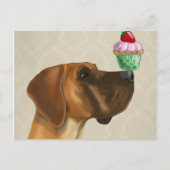 Carte Postale Great Dane et Cupcake (Devant)