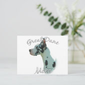 Carte Postale Great Dane (harlequin) Maman 2 (Debout devant)