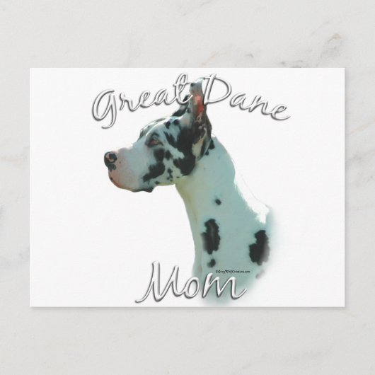 Carte Postale Great Dane (harlequin) Maman 2 (Devant)
