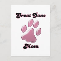 Great Dane Mom Pink Pawprint