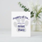 Carte Postale Great Dane propriété (Debout devant)