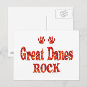 Carte Postale Great Danes Rock (Devant / Derrière)