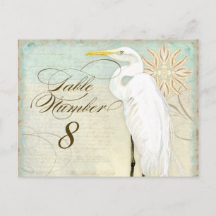 Carte Postale Great Egret Coastal Beach - Numéro de tableau Cart
