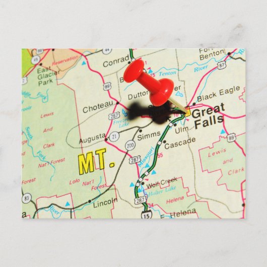 Carte Postale Great Falls, Montana (Devant)