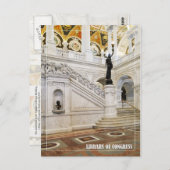 Carte Postale Great Hall, Bibliothèque du Congrès, Washington, D (Devant / Derrière)