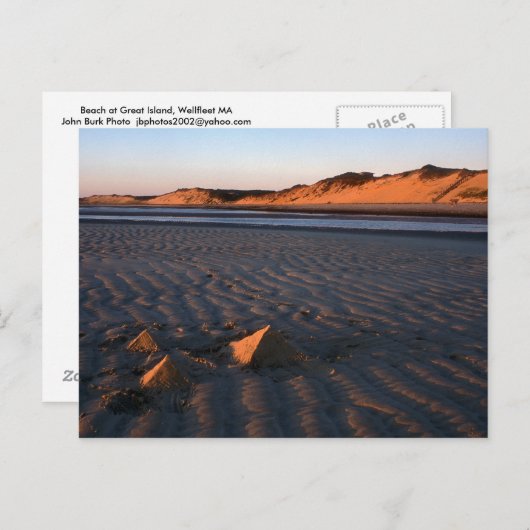 Carte Postale Great Island Beach Wellfleet Cape Cod (Devant / Derrière)