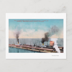 Carte Postale Great Northern Dock View, SS Dakota et