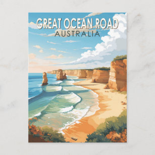 Carte Postale Great Ocean Road Australie Travel Art Vintage