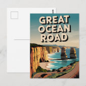 Carte Postale Great Ocean Road Vintage (Devant / Derrière)