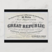 Carte Postale Great Republic Clipper voilier navire 1900 (Devant)