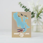 Carte Postale Great Salt Lake, Utah Travel poster (Debout devant)