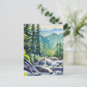 Carte Postale Great Smoky Mountains National Park Aquarelle (Debout devant)