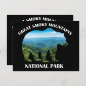 Carte Postale Great Smoky Mountains National Park Bear Camping (Devant / Derrière)