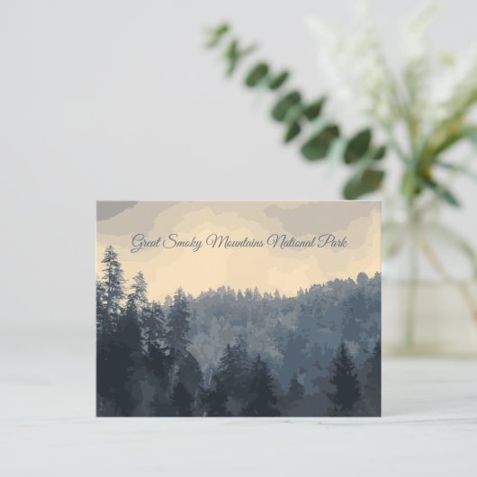 Carte Postale Great Smoky Mountains Parc national Rustique Hiver (Debout devant)