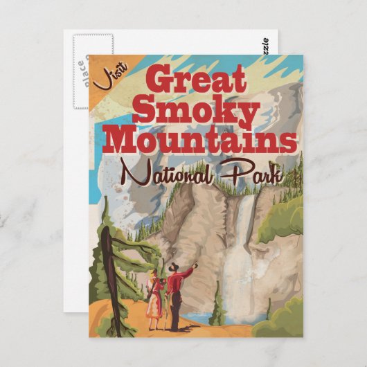 Carte Postale Great Smoky Mountains Travel print. (Devant / Derrière)