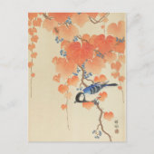 Carte Postale Great Tit sur Paulownia Branch par Ohara Koson (Devant)