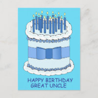 Great Uncle Happy Birthday Cake and Candles