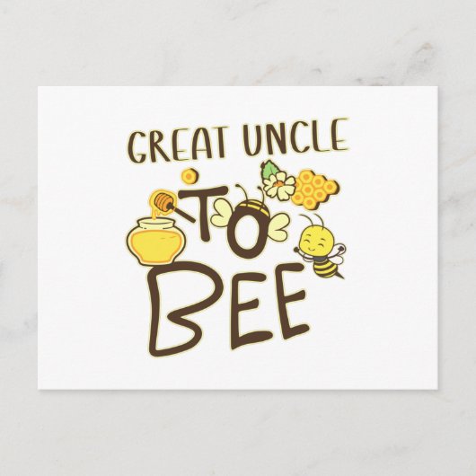 Carte Postale Great Uncle To Bee Pregnancy Announcement Pregnant (Devant)