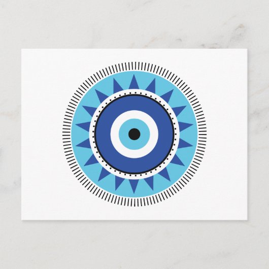 Carte Postale Grec Mal Eye Bleu (Devant)