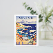 Carte Postale Grèce, bateaux de pêche sur un petit bateau (Debout devant)