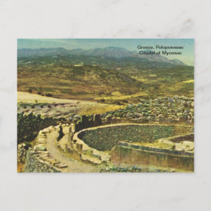 Carte Postale Grèce, Citadelle du Péloponnèse à Mycenae