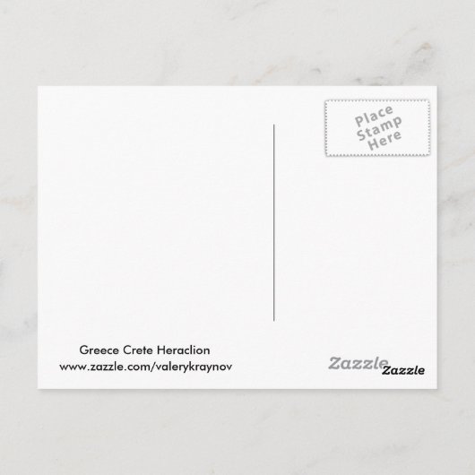 Carte Postale Grèce Crète Héraclion (Dos)