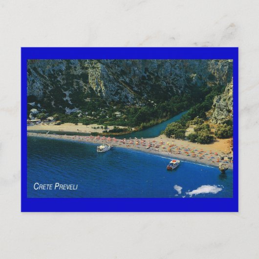 Carte Postale Grèce, Crète, plage à Preveli, Méditerranée (Devant)