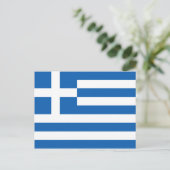 Carte Postale Grèce - Drapeau grec (Debout devant)