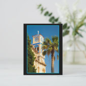 Carte Postale Grèce - Église grecque orthodoxe avec palmier (Debout devant)