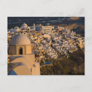 Carte Postale Grèce et île grecque de Santorin ville