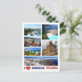 Carte Postale Grèce - I Love - (Debout devant)