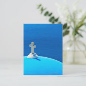 Carte Postale Grèce, Îles des Cyclades, Santorin, Oia, Église (Debout devant)