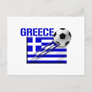 Carte Postale Grèce logo de football drapeau grec cadeaux de foo