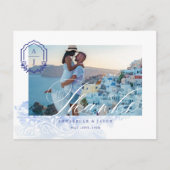 Carte Postale Grèce Mariage Merci script Monogramme photo (Devant)