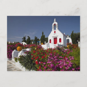 Carte Postale Grèce, Mykonos, Jolie petite chapelle dans la