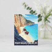 Carte Postale Grèce Navagio Beach Travel (Debout devant)